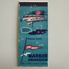 Vintage 1950s San Diego Harbor Excursion Matchbook Cover picture