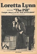 1975 TV AD COUNTRY WESTERN SINGER LORETTA LYNN on THE MAC DAVIS SHOW The Pill picture