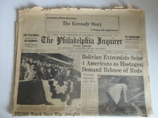 JOHN KENNEDY The Philadelphia Inquirer Dec 8, 1963 newspaper ARMY NAVY FOOTBALL picture