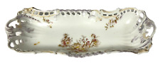 Antique Bavarian China Floral Rectangle Serving Bowl Germany After Carl Tielsch picture