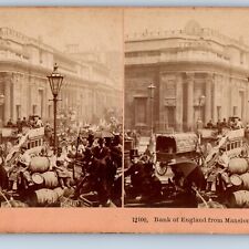 1897 London, England Bank Mansion House Men Market Downtown Stereoview Photo V28 picture