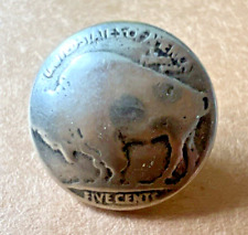 Vintage Metal Buffalo Nickel Round Button picture