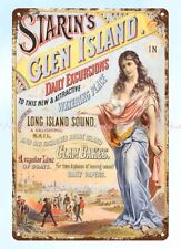 cottage farm plaques Starin's Glen Island Daily Excursions metal tin sign picture