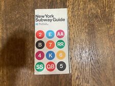 1974 New York City Subway Guide Folding Map by Massimo Vignelli Vintage picture