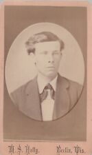CDV Studio Bust Portrait of Man in Suit & Tie from Berlin Wisconsin by Holly picture