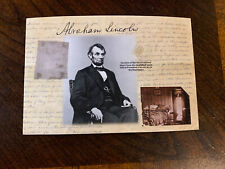 Abraham Lincoln Death Bed fabric Relic Piece President USA display historic picture