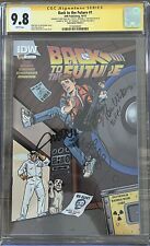 CGC SS 9.8 Back To The Future #1 Variant Michael J Fox, Gale, Wilson Cast Signed picture