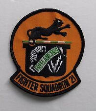US NAVY FREELANCERS 21ST FIGHTER SQUADRON VF 21 EMBROIDERED PATCH 3.5 X 3 INCHES picture