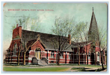 1910 Methodist Church Port Dover Canada Antique Posted Stedman Bros. Postcard picture