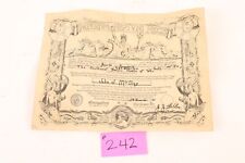 WWII Dated Ancient Order of the Deep Certificate picture