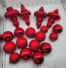 Assorted Red Christmas ornaments (set of 18) picture