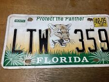 2005 Florida Protect the Panther License Plate LTW 359 picture