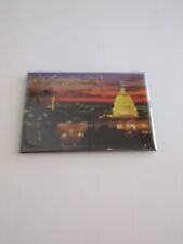 Washington, D.C. at Sunset Photo Refrigerator Magnet Travel Souvenir  3” x 2-1/4 picture