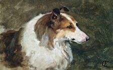 Art Oil painting Otto_Eerelman-A_Scottish_Collie nice dog in landscape art picture