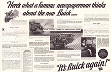 1937 Buick Century Series-60 V8 Print Ad Car Test Review It's Buick Again picture