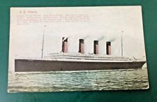 c1912 Titanic Postcard Vintage Unused In Color Rare picture