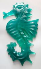 Vintage MCM Lucite Seafoam Green Sea Horse Wall Art picture