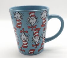 Ceramic Pottery Dr Seuss Cat in the Hat Face Blue Tea Coffee Mug Cup 12 oz picture