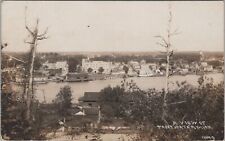A View of Pentwater Michigan Buildings Houses c1920s RPPC Photo Postcard picture
