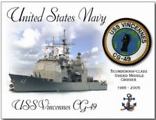 USS VINCENNES CG-49 CRUISER   -  Postcard picture