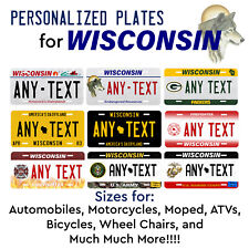 Wisconsin Personalized Custom License Plate Tag for Auto Car Bicycle ATV Bike  picture