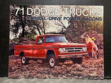 ORIGINAL VINTAGE BROCHURE 1971 DODGE TRUCKS 4 WHEEL DRIVE POWER WAGONS picture