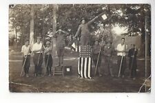 1916 Boy Scouts Signalling, Libertyville, Illinois RPPC picture