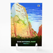 ZION NATIONAL PARK Ranger Naturalist Service Vintage Poster Card GleeBeeCo #ZNRN picture