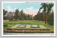 Postcard Entrance To Oval University Of Oklahoma Norman Oklahoma 1945 picture