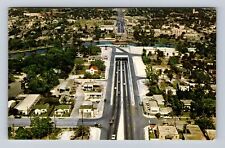 Ft Lauderdale FL-Florida Tunnel Under New River & US No 1 Vintage c1968 Postcard picture