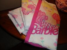 Vintage 1995 Ballerina BARBIE 3pc Twin Bed Set Flat Fitted Sheet Pillowcase 90s picture