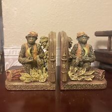 Resin Organ Grinder Monkey Bookends by CBK Ltd. 1999 picture