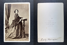 Caldesi, London, Lady Harington Vintage CDV Albumen Print. CDV, print picture