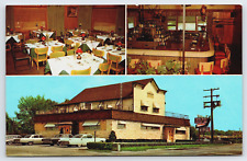 Ignatz & Mary's Grove Inn Northbrook IL Vtg Multi View Dining Room Postcard A16 picture