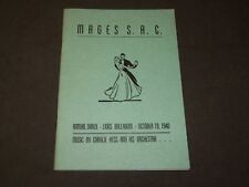 1940 OCTOBER 19 MAGES S. A. C. ANNUAL DANCE PROGRAM - LIONS BALLROOM - J 3482 picture
