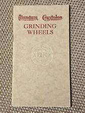 Vintage Industrial Grinding Wheel Catalog Norton Worcester Alundum Crystolon picture