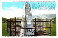 International Boundary Monument, TX - NM - MX, near EL PASO, Texas Postcard picture