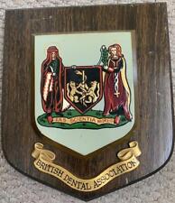 Vintage University College School British Dental Association Crest Shield Plaque picture