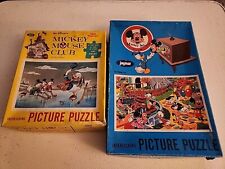 Lot Of 2 Vintage Disney Mickey Mouse Club 100 Piece  Puzzles- Complete picture