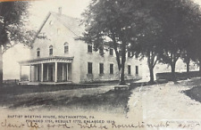 Bucks County PA 1908 Southampton Baptist Meeting House Vintage Antique Postcard picture
