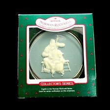 Vintage HALLMARK Norman Rockwell Collection 1987 Cameo Christmas Tree Ornaments picture