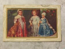 Vintage c. 1912 Postcard: Little Sweethearts--3 Young Girls in Fancy Dresses picture