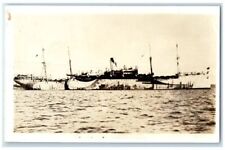 c1914-1918 WWI Navy USS Antigone Dazzle Camouflage RPPC Photo Unposted Postcard picture