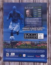 David Beckham Soccer PS1 Xbox 2001 Print Ad/Poster Official Authentic Promo Art picture