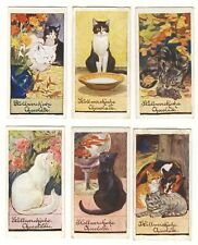 Stollwerck 1899 Group 126 Cat Pictures set of 6 cards VG picture