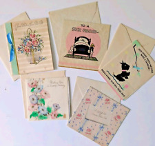 VTG 1930s-40s Hallmark Hall Bros LOT of 5 UNUSED Get Well Cards w Orig Envelopes picture