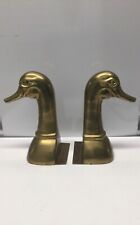 Vintage Brass Sarreid Ltd Made in Spain Duck bookends numbered picture
