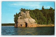 c1950's Rock Formation Lakeshore Park On Lake Grand Marais Michigan MI Postcard picture