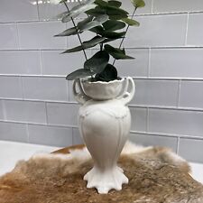 Calyx Creamware Tall Vase 8.5” Vintage Old Hollywood Style Urn Shape Bone China picture