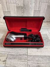 Norelco Adjustable Tripleheader Electric Shaver Case And Brush Vintage picture